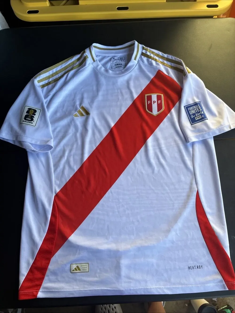 Peru 2023-24 home jersey Size M with World Cup Qualifiers patch Authentic FIFA